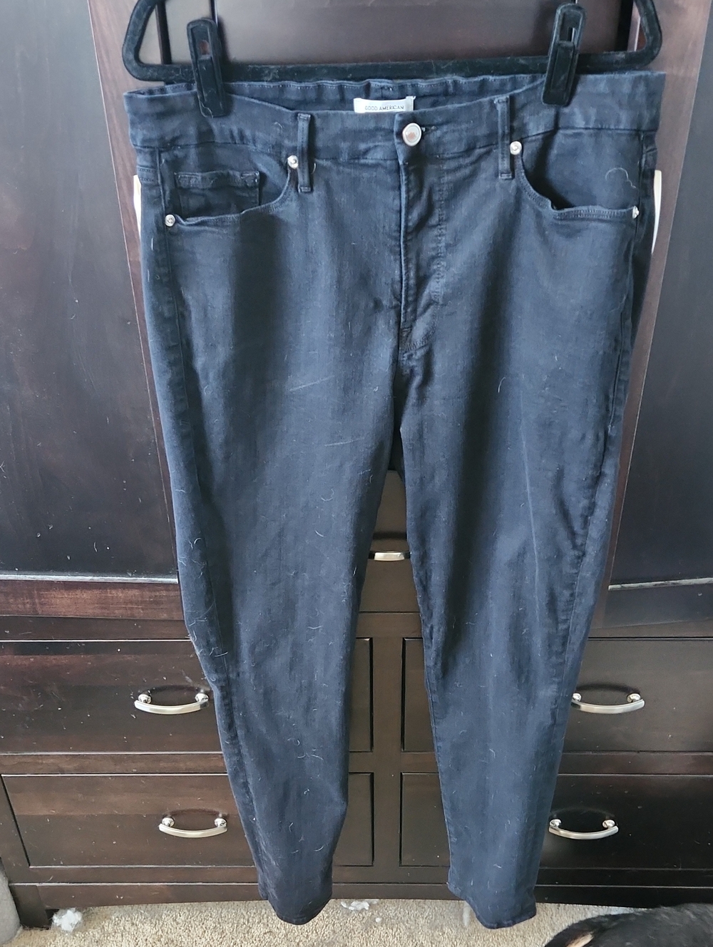 Good American Good Legs Black Skinny Jeans
